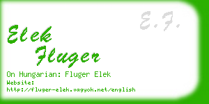 elek fluger business card